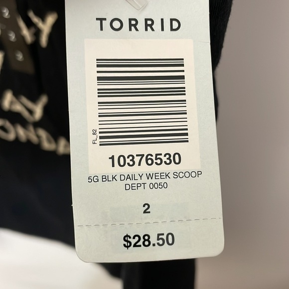 Torrid size 2 Graphic Daily week Monday tee tshirt - Picture 3 of 5